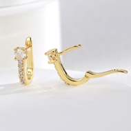 Picture of Fashion Gold Plated Huggie Earrings with 3~7 Day Delivery