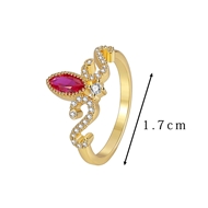 Picture of Buy Gold Plated Red Fashion Ring with Wow Elements