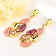 Picture of Zinc Alloy Gold Plated Dangle Earrings in Exclusive Design