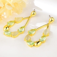 Picture of New Artificial Crystal Copper or Brass Dangle Earrings