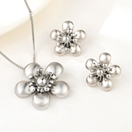 Show details for Buy Platinum Plated White 2 Piece Jewelry Set with Low Cost Show details for Buy Platinum Plated White 2 Piece Jewelry Set with Low Cost