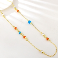 Show details for Charming Red Geometric Fashion Sweater Necklace As a Gift Show details for Charming Red Geometric Fashion Sweater Necklace As a Gift
