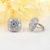 Picture of 925 Sterling Silver Platinum Plated Small Hoop Earrings at Super Low Price