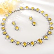 Show details for Stunning Luxury Yellow 2 Piece Jewelry Set As a Gift Show details for Stunning Luxury Yellow 2 Piece Jewelry Set As a Gift