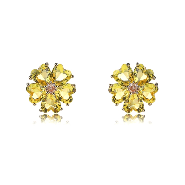 Picture of Nice Cubic Zirconia Yellow Dangle Earrings