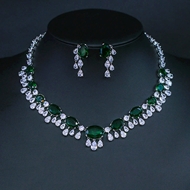 Show details for Fancy Geometric Platinum Plated 2 Piece Jewelry Set Show details for Fancy Geometric Platinum Plated 2 Piece Jewelry Set