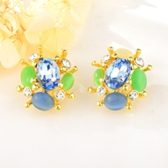 Picture of Delicate Flowers & Plants Artificial Crystal Dangle Earrings