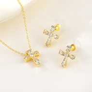 Show details for Delicate Cross 2 Piece Jewelry Set in Flattering Style Show details for Delicate Cross 2 Piece Jewelry Set in Flattering Style