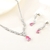 Picture of Good Cubic Zirconia Flowers & Plants 2 Piece Jewelry Set