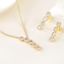 Show details for Wholesale Gold Plated Cubic Zirconia 2 Piece Jewelry Set Online