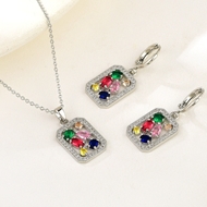 Show details for Delicate Platinum Plated 2 Piece Jewelry Set in Exclusive Design Show details for Delicate Platinum Plated 2 Piece Jewelry Set in Exclusive Design