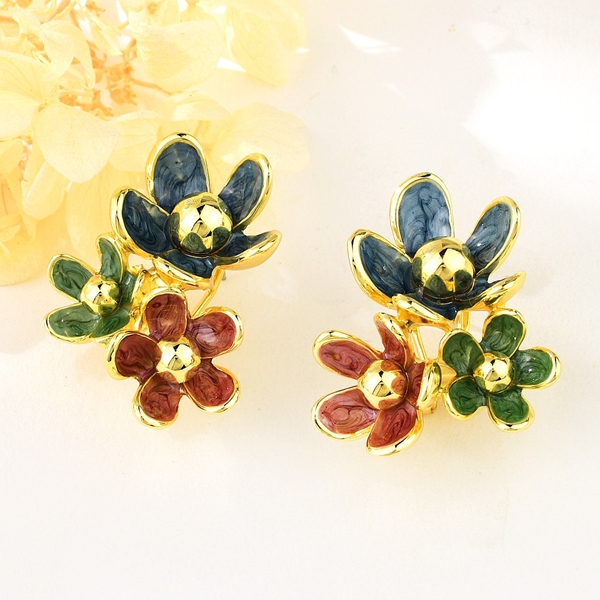 Picture of Amazing Flowers & Plants Zinc Alloy Dangle Earrings