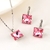 Picture of Hot Selling Platinum Plated Pink 2 Piece Jewelry Set with No-Risk Refund