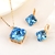 Picture of Unusual Geometric Blue 2 Piece Jewelry Set