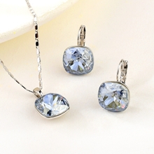 Show details for Nickel Free Platinum Plated Party 2 Piece Jewelry Set with No-Risk Refund