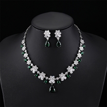 Show details for Sparkly Flowers & Plants Cubic Zirconia 2 Piece Jewelry Set