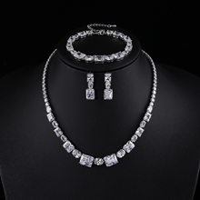 Show details for Popular Cubic Zirconia Geometric 2 Piece Jewelry Set