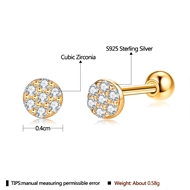 Picture of 925 Sterling Silver Gold Plated Dangle Earrings at Super Low Price