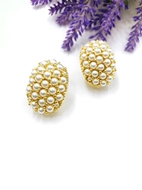 Show details for Brand New White shell pearl Clip On Earrings in Flattering Style Show details for Brand New White shell pearl Clip On Earrings in Flattering Style