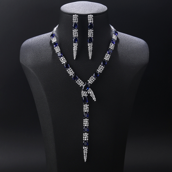 Picture of Featured Colorful Gold Plated 2 Piece Jewelry Set in Exclusive Design