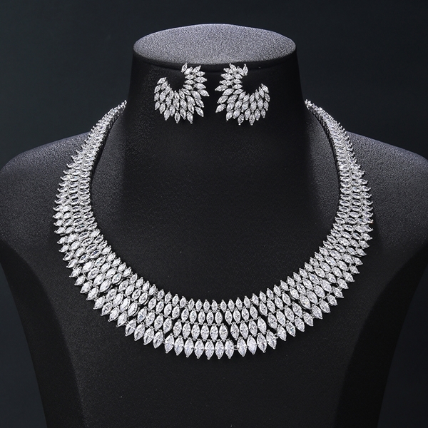 Picture of Fashion Cubic Zirconia Party 2 Piece Jewelry Set