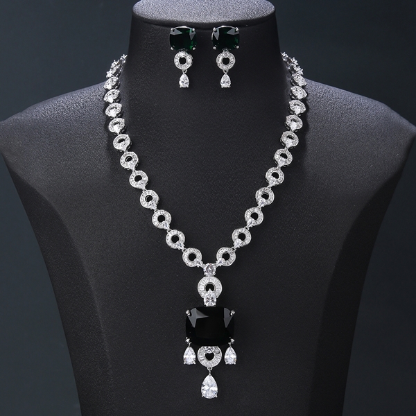 Picture of Irresistible Colorful Cubic Zirconia 2 Piece Jewelry Set As a Gift