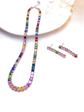Show details for Recommended Colorful Cubic Zirconia 2 Piece Jewelry Set from Top Designer