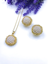 Show details for Nice shell pearl Party 2 Piece Jewelry Set