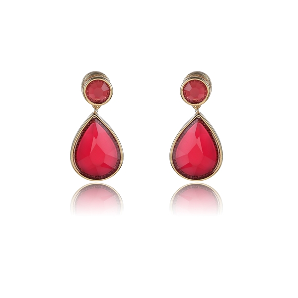 Picture of Nickel Free Gold Plated Copper or Brass Chandelier Earrings with Easy Return
