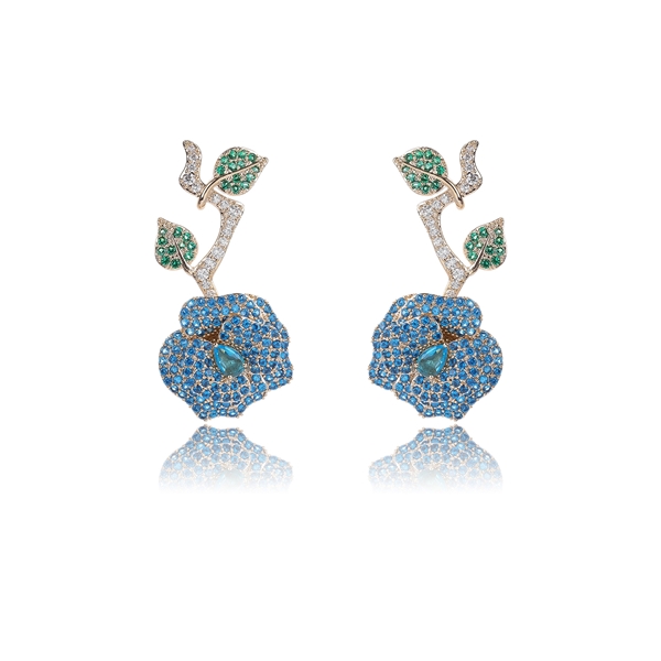 Picture of Famous Rhinestone Party Big Stud Earrings