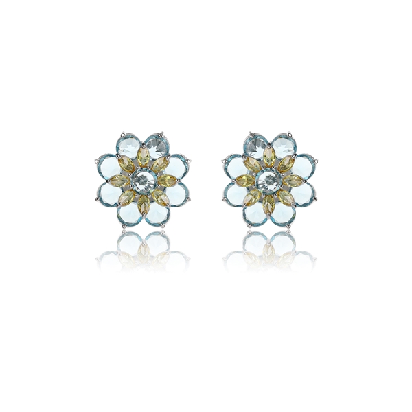 Picture of Classic Rhinestone Big Stud Earrings Online Only