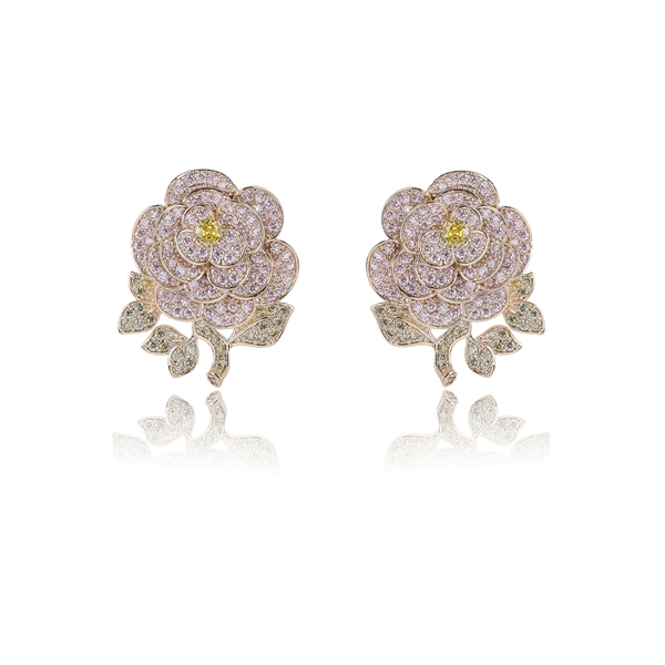 Picture of Staple Rhinestone Colorful Big Stud Earrings