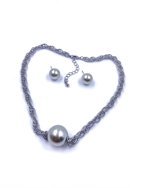 Picture of Bling Party Platinum Plated 2 Piece Jewelry Set