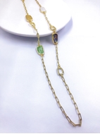 Show details for Funky Work Colorful Long Chain Necklace