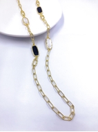 Show details for Classic Colorful Long Chain Necklace with Easy Return